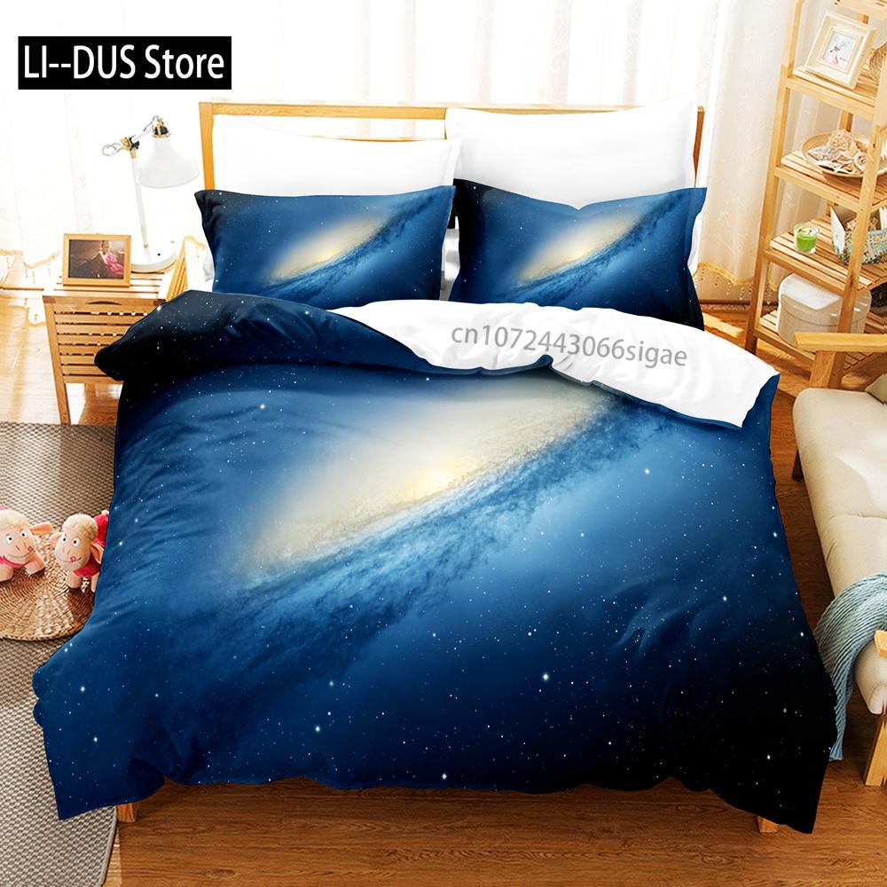 Comforter Universe Bedding Set Single Twin Full Queen King Size Starry Sky Bed Set Aldult Kid Bedroom S 3D Print 031