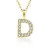 Gold Color Pendant Necklace with Chain for Women - Initial Jewelry Gift