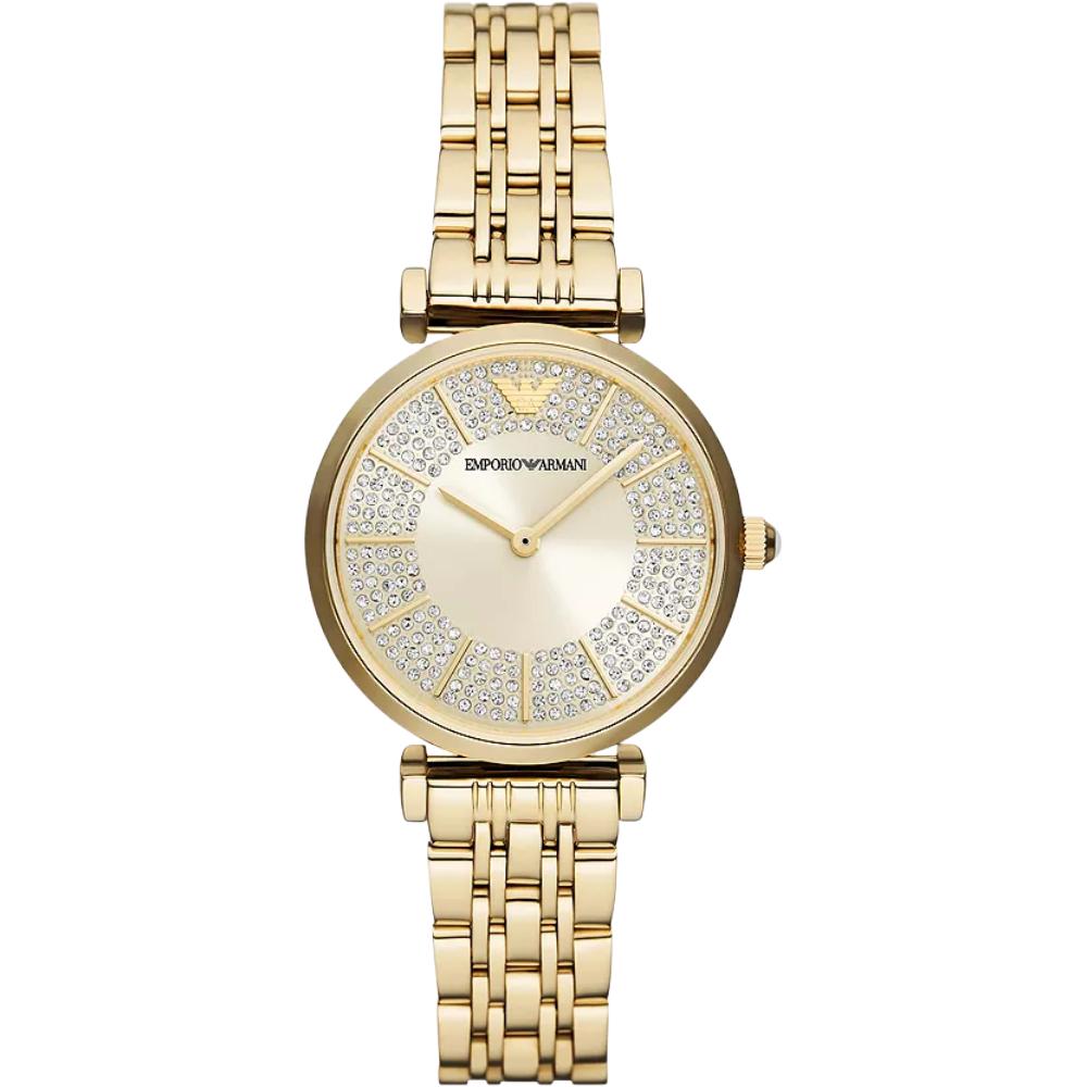 Emporio Armani AR11608 Damenuhr mit zwei Zeigern, goldfarben 32mm gold
