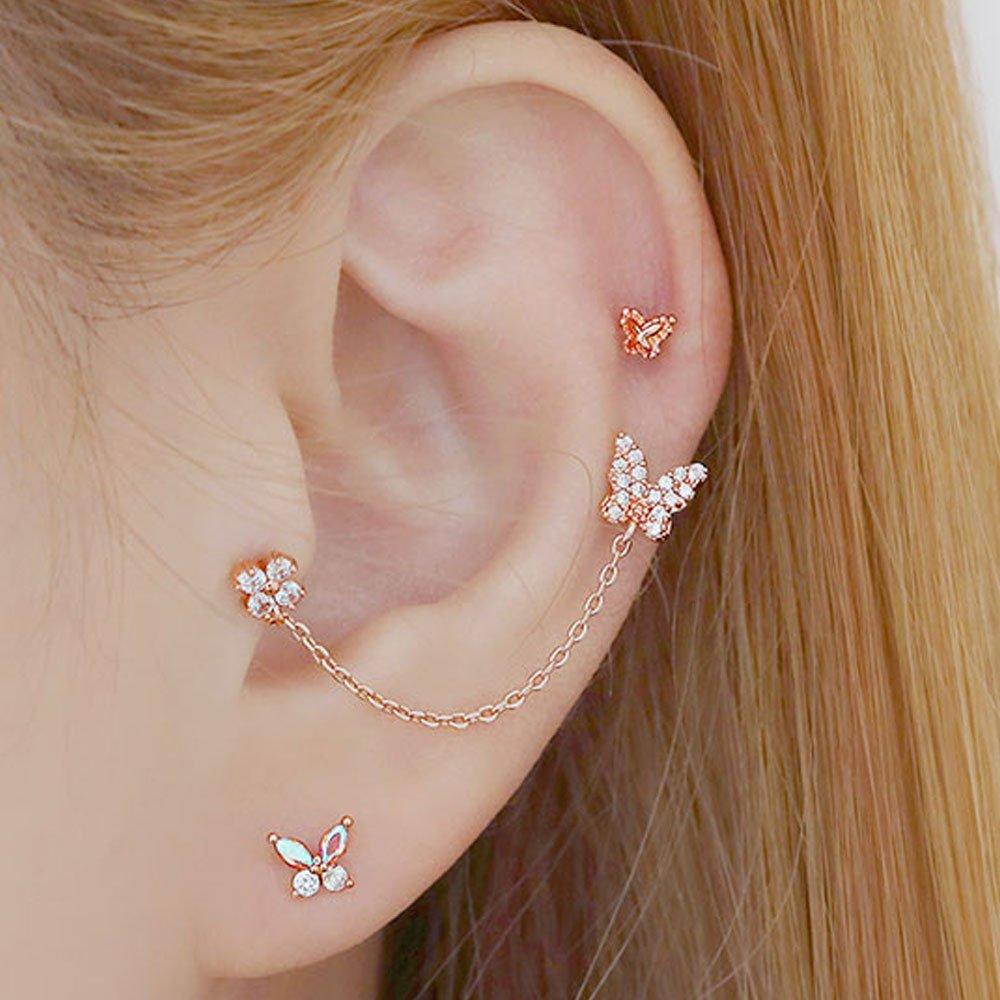 [1+1] 14K Gold-Filled Pin Aurora Fly Piercing (Single Side Sold)