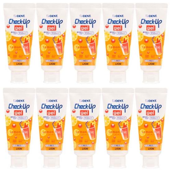 

Lion Dental Check Up Gel 10pcs Toothpaste Lemon Tea 60g