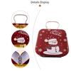 Christmas Tinplate Handbag Candy Box Gift Storage Box Biscuit Can Iron Can Home Hand Card Chocolate Packaging Storage Box