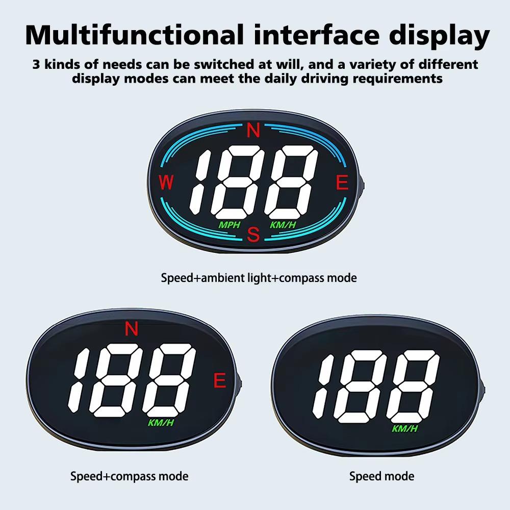 Overspeed Alarm GPS HUD Car Head Up Display Plug&Play Vehicle Speed Meter  Speed Meter