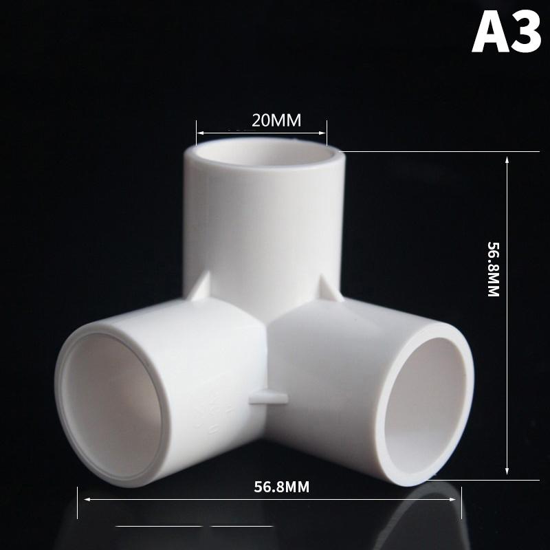 Heavy Duty PVC Pipe Coupler 20/25/32/40/50mm 3/4/5/6 Way 3D Connectors for Agricultural Irrigation DIY Pipe Rack Plumbing Repairs