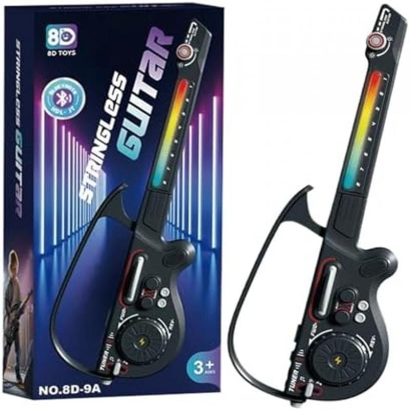 Iouyjiu Kindergitarre - Saitenloses Kabelloses Lernspielzeug, Musik Bassgitarren Spielset - Für Jugendliche Kinder