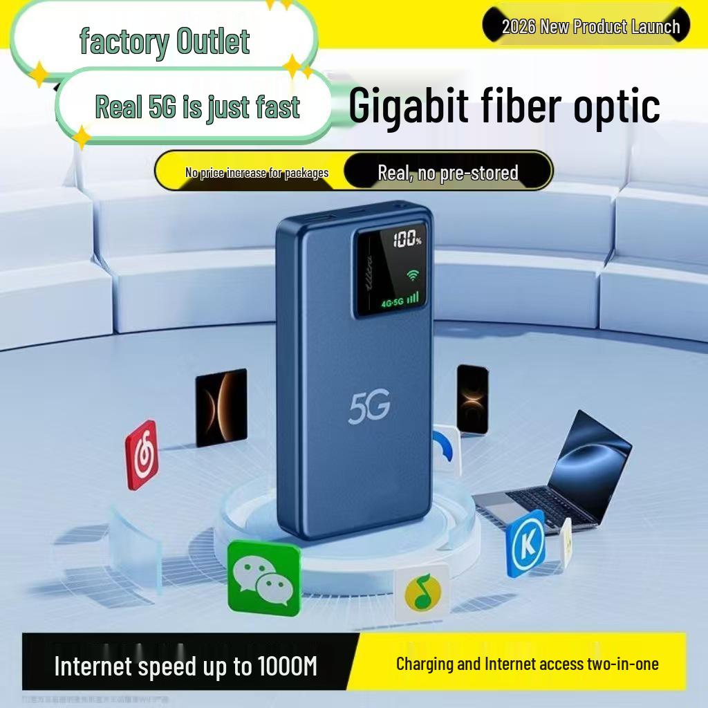 2026 True 5G Portable WiFi: New Model Mobile Router with Charging & Full Network Compatibility