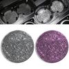 1/2 Stück Glitzernder Diamant Auto Untersetzer Wasserbecher Schlitz Rutschfeste Matte Silikonpad Becherhalter Matte Auto Gadget Bling Autozubehör 6 Farben