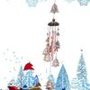 Festives Metal Windchime Bells Hanging Ornament for Christmas Trees, Creates Warm Holiday Ambiances