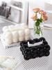 1 piece of light luxury style high value marshmallow tissue box home living room tissue storage box restaurant tissue box
