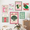 Maximalist Pink Party Coffee And Pastries Quotes Print Murals Beach Club Wall Art Canvas Painting Posters Living Room Home Decor