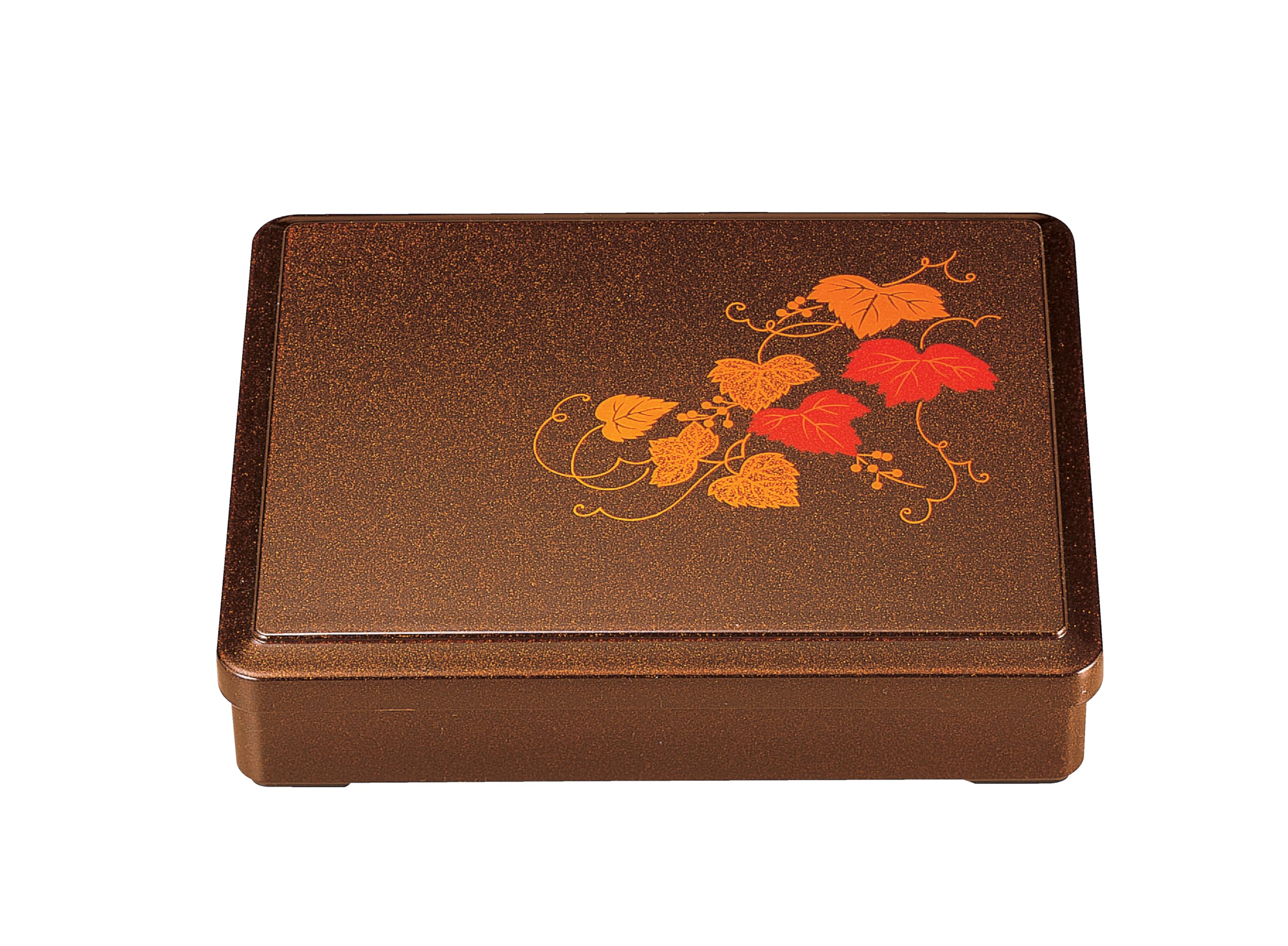 

Лакерная посуда Wakaizumi Длинный бенто Жемчужный узор Плющ vermilion и Коробка 9 дюймов, (с разделителем, черный) 1-374-1 1-374-5