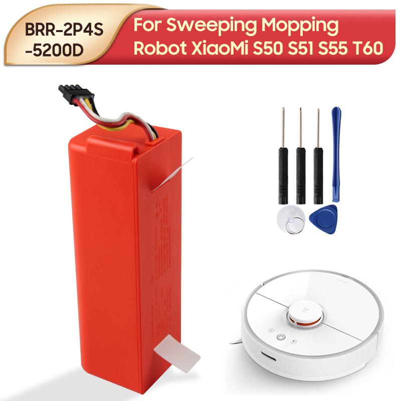 НОВЫЙ Сменный Аккумулятор Для XIAOMI MIJIA Mi S50 S51 S55 T60 BRR-2P4S-5200D Робот-Пылесос для Сухой и Влажной Уборки 5200 мАч