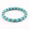 Blue Beaded Bracelet Charm Natural Stone Crystal Septa Stretch Women Bracelets & Bangles Fashion Yoga Jewelry Couple Gifts