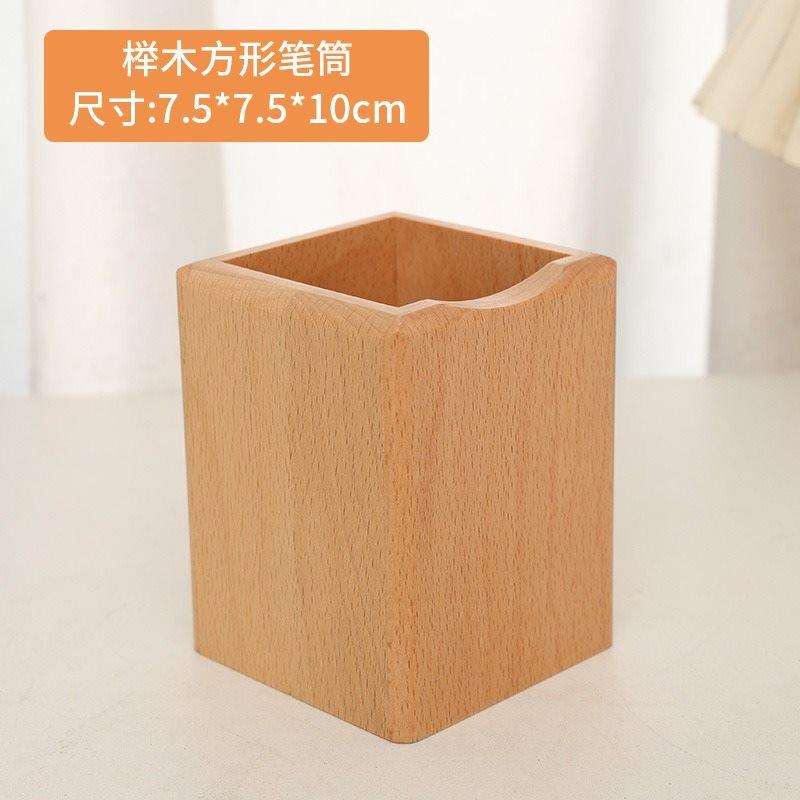 1pcs oden pen holder, solid wood office desktop, high-end stationery storage ornament, creative student pen holder storage