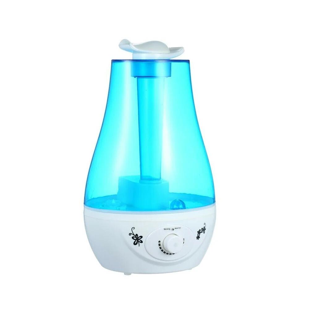 Mini Home Ultrasonic Air Humidifier with Double Spray 3L Large Capacity LED Night Light Quiet Mist Maker for Bedroom Office