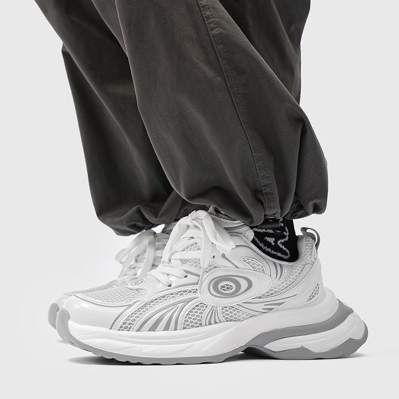 2025 new foreign trade versatile trend mesh breathable dad shoes men's high-quality couple casual sports shoes live broadcast