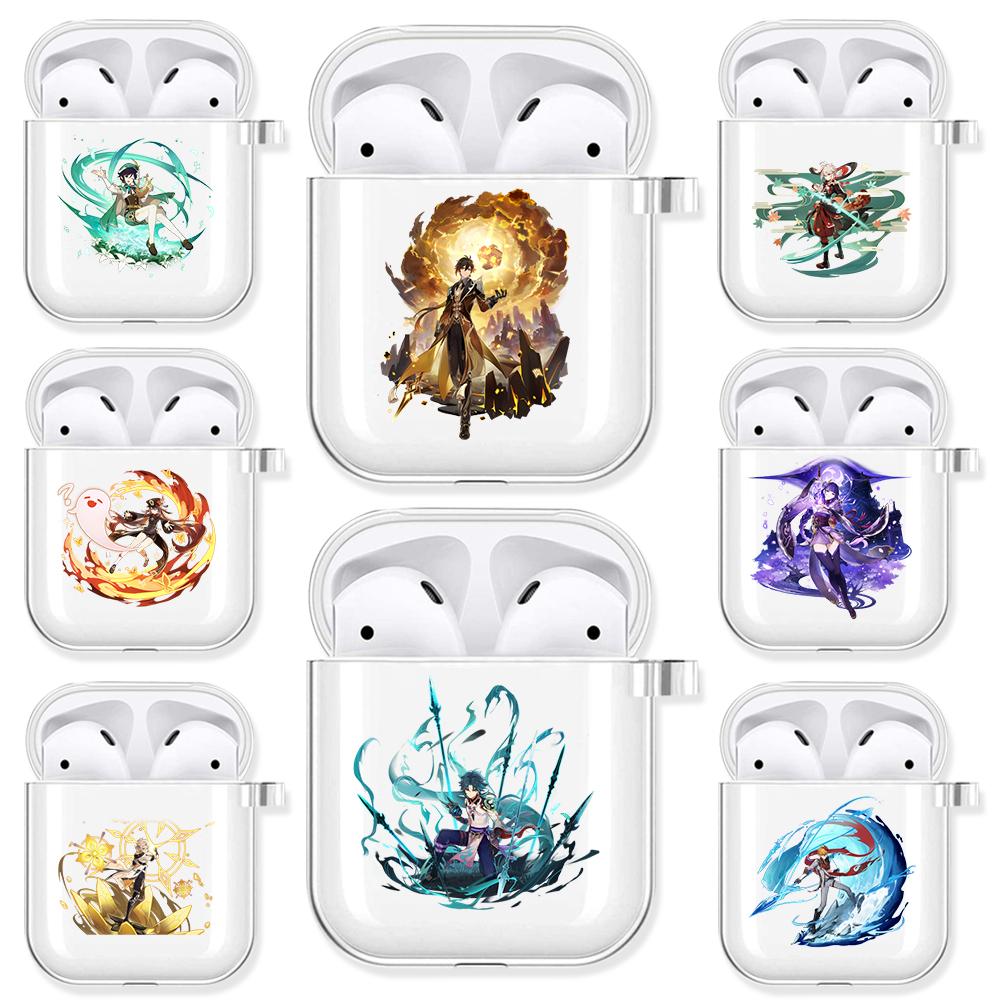 

ГОРЯЧИЙ Genshin Impact Персонажи Прозрачный чехол для Airpods для Airpods Pro 2 1 3 Pro Чехол Чжунли Хутао Сяо Фигурки Мягкие чехлы из ТПУ