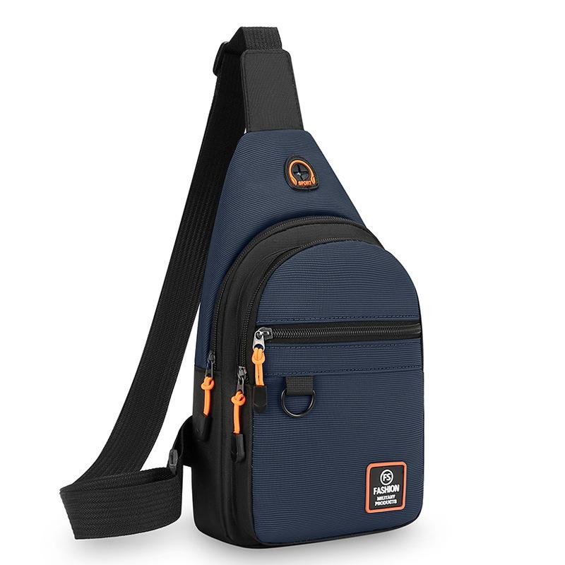 

Breast bag Men s messenger bag Casual Oxford cloth New shoulder bag Sports chest backpack Business wallet темно-синього кольору