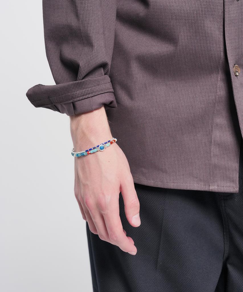 Hongwoosung Memory String Bracelet_Cobalt Mix
