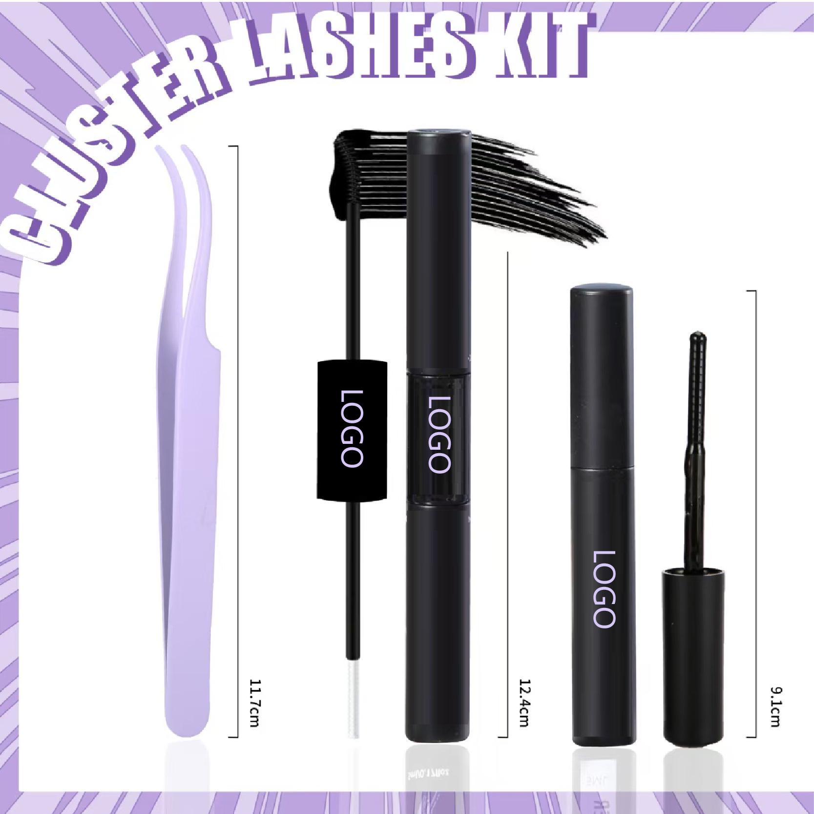 

European & American 3-in-1 Purple Set: Glue, Tweezers, Remover