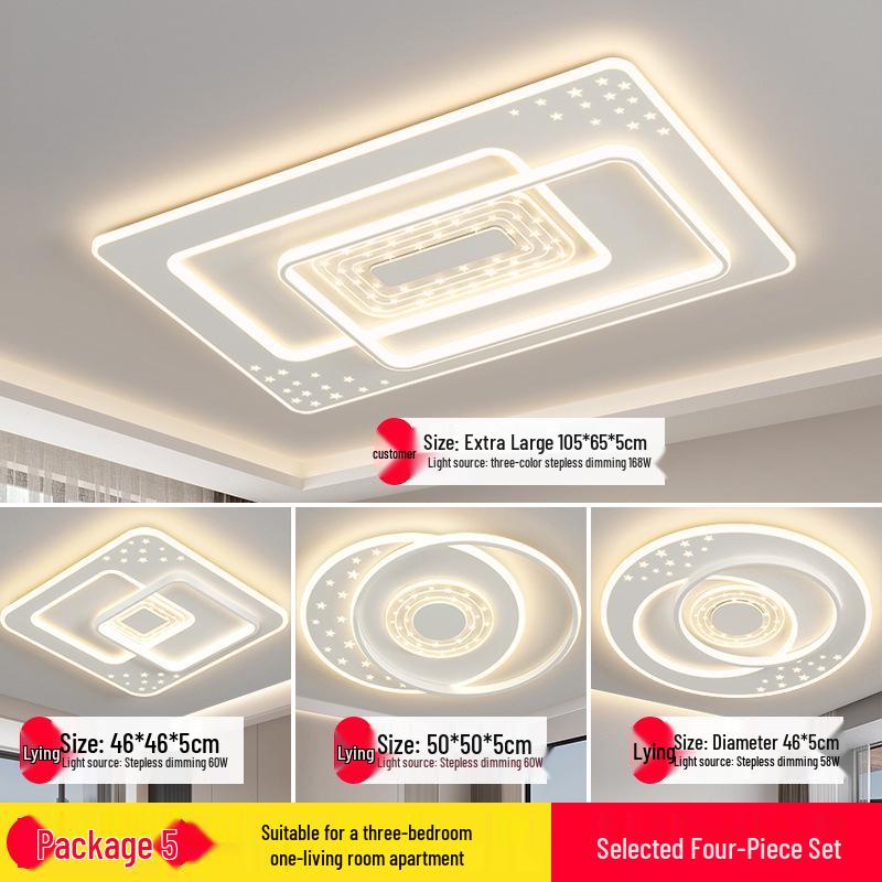 Modern Minimalist LED Ceiling Light - Whole Home Combination for Living Room and Bedroom