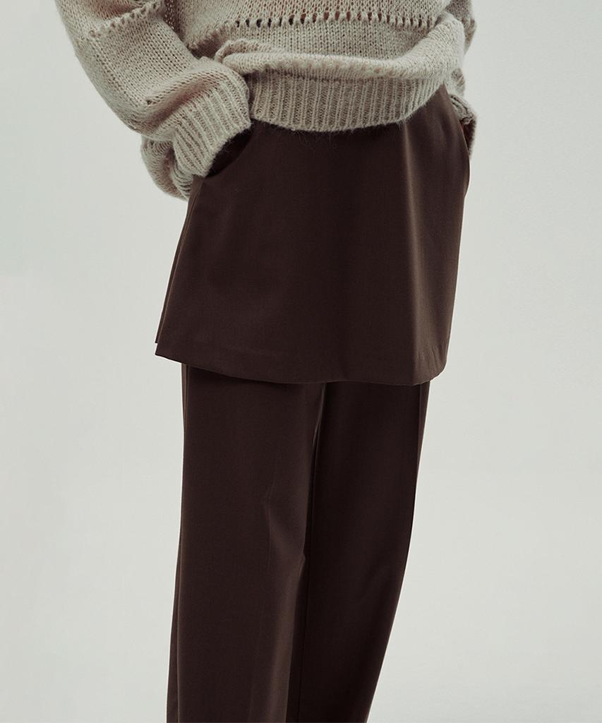 SINOON 2 Way Layered Pants (Brown)