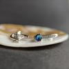 Silver Earrings with Nano Sapphire 2.917ct (2189060)