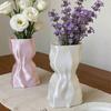 Bedroom Aesthetic Decor 3D Printed Flower Vase, Modern Minimalist Vase for Living Room Sophisticated Home Accessories Decor, Creative Floral