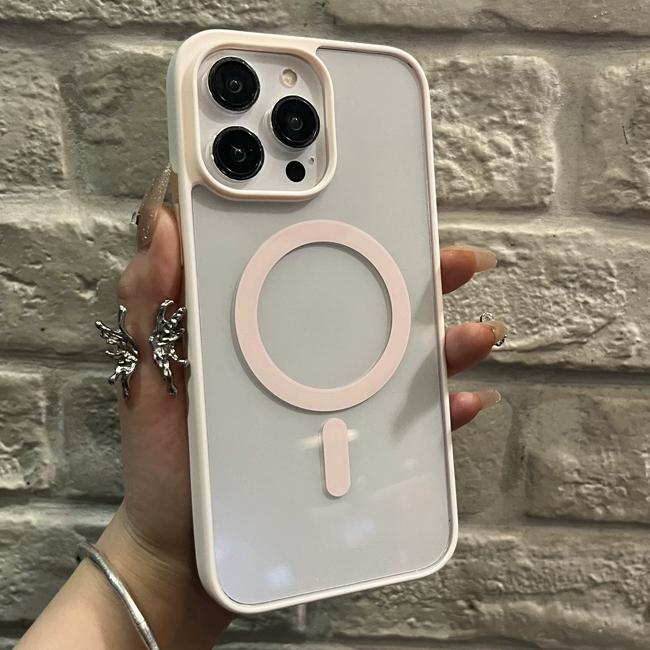 For Magsafe Wireless Charge Case For iPhone 11 12 13 14 15 Pro X XR XS Max 7 8 Plus Magnetic Bumper Transparent Cover