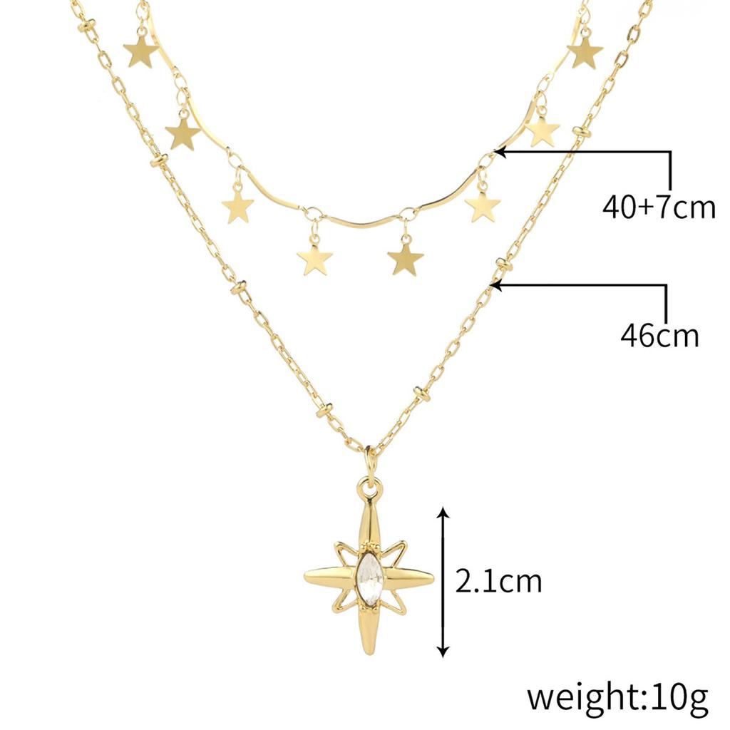 Necklace for Women Necklaces Ins Wind Multilayer Double Layer Necklace Collarbone Chain Love Heart Necklace Female Niche Design Sense Elegant Necklace
