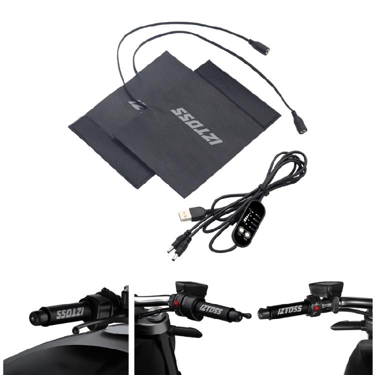 USB Heated Handlebar Gloves Hand Warmer for Motorcycle Water Resistant Anti Slip
