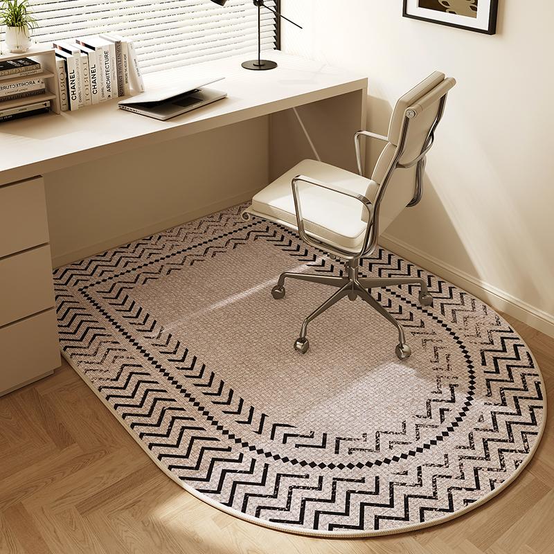 

Non Slip Office Chair Mat for Hardwood Floor Bohemian Beige Desk Chair Mat Arch Rolling Chairs Mats for Office Home Decor 80x120cm 31x47inch