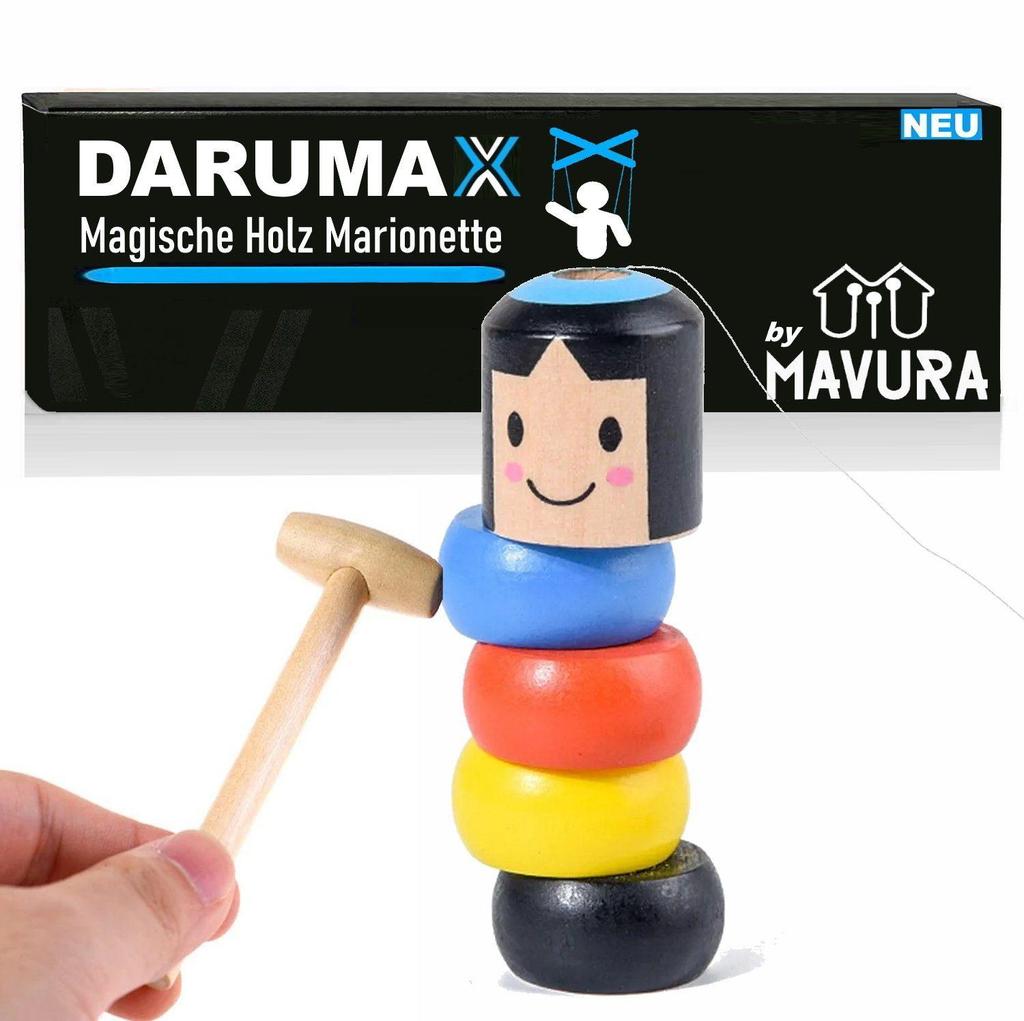 DARUMAX Magic Wooden Marionette Unbreakable Wooden Toy Doll Magic Trick