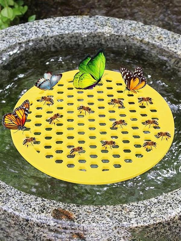Floating Bee Island Bee Waterer Floating Station Island Waterer Island Honeycomb Feeder Bee Drinker Island Tray for Garden