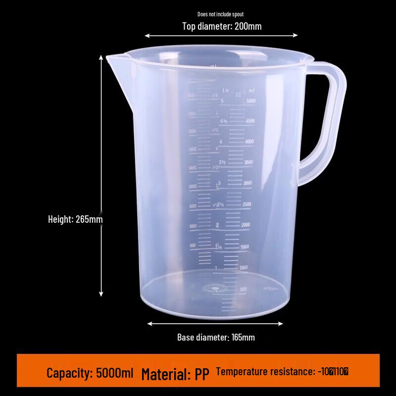 Graduated Large Plastic Measuring Cup
