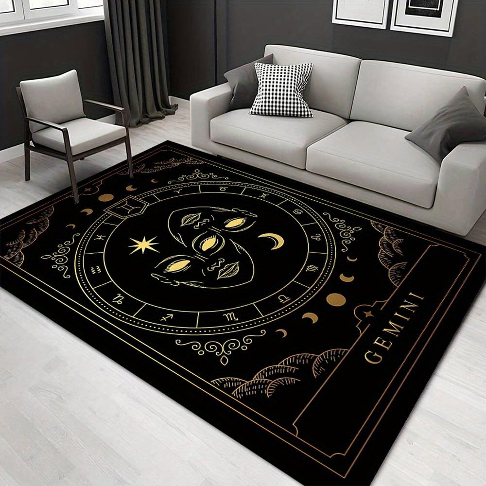 

1pc 1318416389Pattern Carpet, Area Rug For Living Room Bedroom Room Bed Chair Laundry Entryway Corridor Yard Non-slip Outdoor Camping Rug Fl 60cm by 90cm