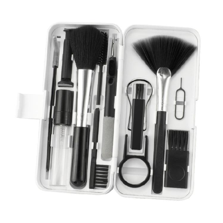 

Portable 18 in 1 Cleaning Tool Kit Cleaning Brush Tweezer for Electronics Laptops Cameras And Earbuds with Keycap Puller 1
