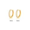 Cao Shi Korean Zircon Diamond Earrings - Simple, Fresh, Round Ear Buckle for Women