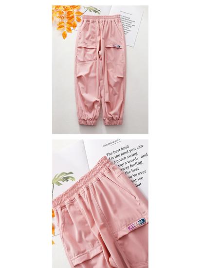 Girls’ Quick-Dry Summer Sports Pants 2024: Loose, Casual, Long Pants for Kids.