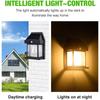 Solar Wall Lights Outdoor, Waterproof Motion Sensor Solar Powered Wall Lights with 3 Lighting Modes, Auto On/Off, for Porch, Patio, Fence, Garage