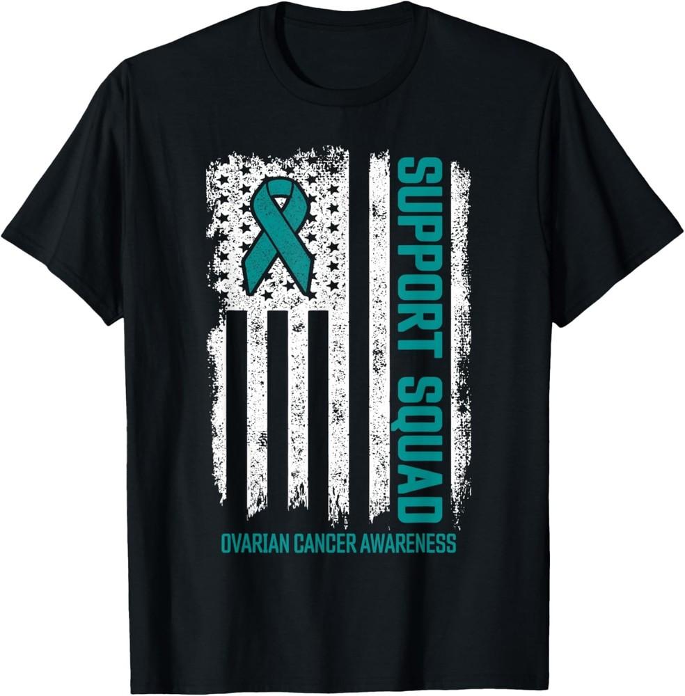Ovarian Cancer Shirts Support Squad Ovarian Cancer Awareness T-Shirt Unisex T-Shirt XXL