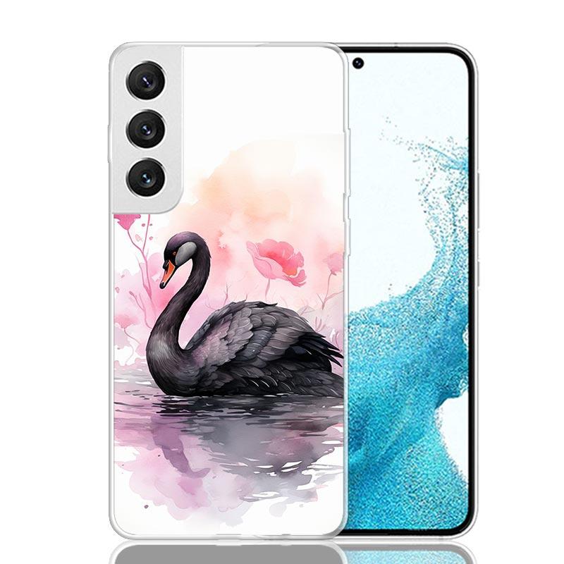 Black Swan Noble Phone Case For Samsung Galaxy S26 S25 Edge S24 S23 FE S22 Ultra S21 Plus S20 + Fundas Cover Coque Galaxy S25 S2