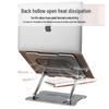 Gold Steel Portable Laptop Stand with Cooling and Adjustable Height