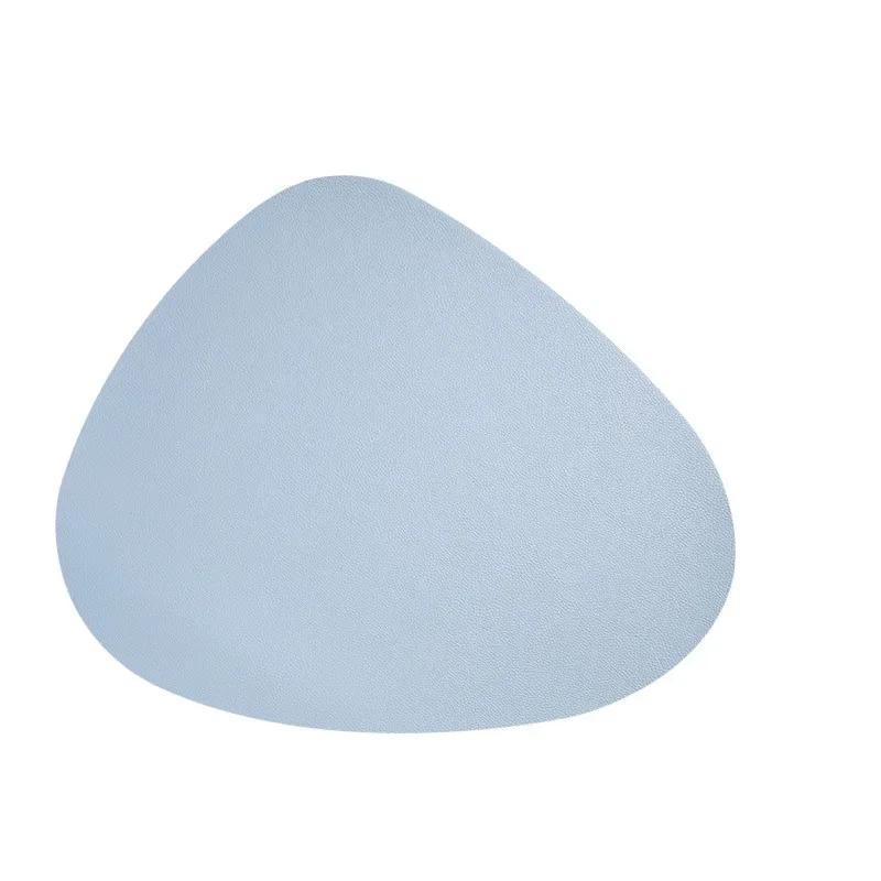

Leather Placemat Tableware Pad Oil Water Resistant Heat Insulation Non-Slip Tablemat Coaster Set for Kitchen Washable Cup 45cmx36cm 2pcs світло-синій колір