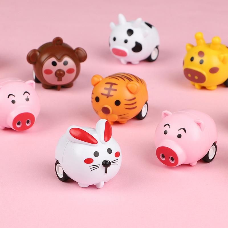 12/24pcs Mini Animal Pull-Back Toy Cars for Kids Birthday Party Favors Goodie Pinata Fillers Christmas Easter Gift School Prizes