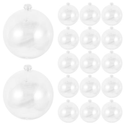 25 ks Vánoční dekorační koule Průhledné plastové vánoční koule Žárovka Strom závěsná ozdoba