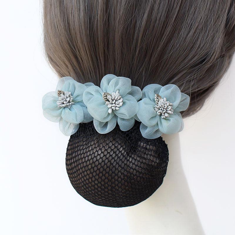 Nurse Head Flower Hair Mesh Pocket Disc Hair Stewardess Hair Mesh Cover Hotel Restaurant Waiter Work Headgear Hair Accessories