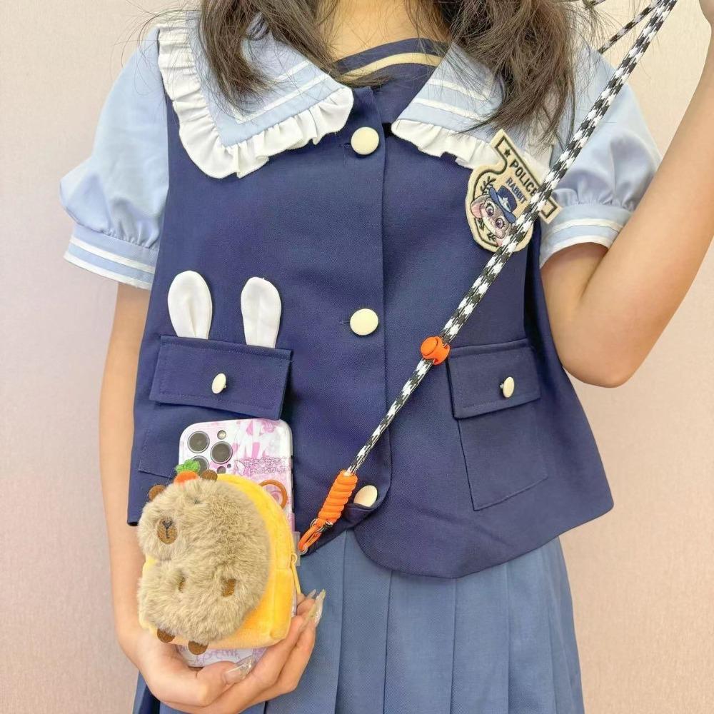 Large Capacity Capybara Plush Shoulder Bag Cartoon Capybara Handbag Unisex Capybara Handbag