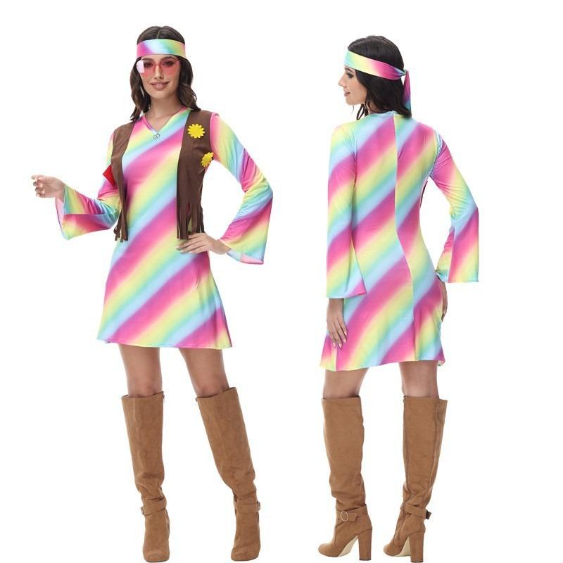 New Vintage Disco Hippie Adult Hip Hop Party Stage Suit
