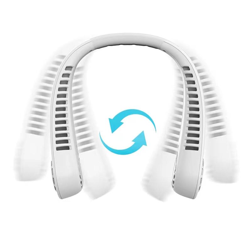 Přenosný venkovní mini USB nabíjecí ventilátor na krk bezlistý design pro líné osoby